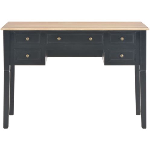 280071 Writing Desk Black 109,5x45x77,5 cm Wood slika 34