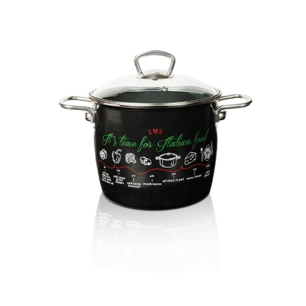 Metalac lonac Imperial lux 20 cm / 5.1 l sa staklenim poklopcem Italian food slika 1
