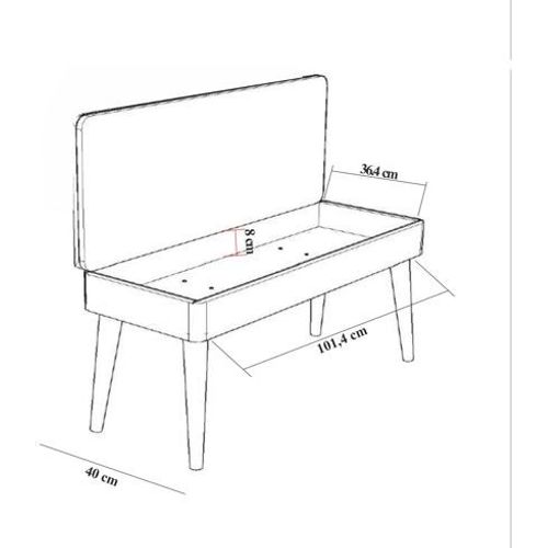 Woody Fashion Set stola i stolica (4 komada), Vina 1048 - 3 - White, Dark Blue slika 15