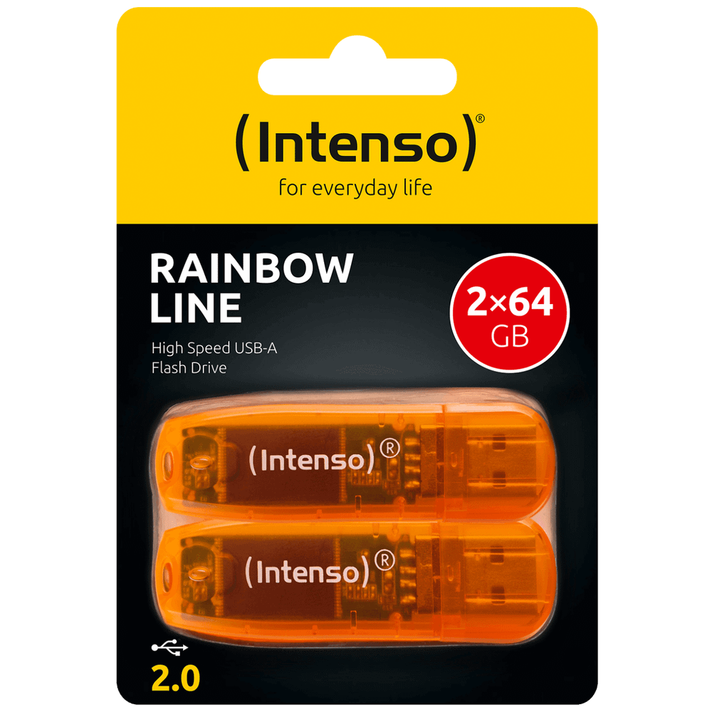 (Intenso) USB Flash drive 64GB Hi-Speed USB 2.0,Rainbow Line, 2 kom - USB2.0-64GB/Rainbow, 2 kom slika 1
