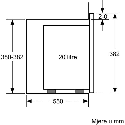 Bosch ugradbena mikrovalna pećnica BFL523MS0 slika 8