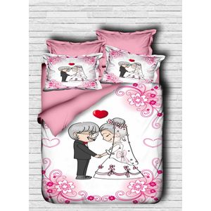 121 Pink
White Double Quilt Cover Set