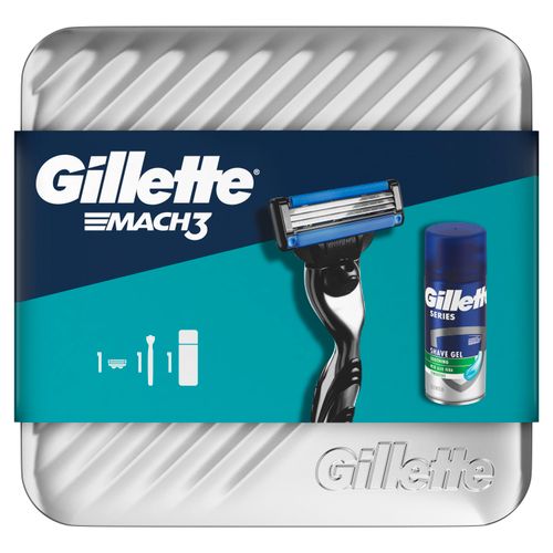 Gillette poklon paket brtivica i gel za brijanje u limenoj kutiji slika 1