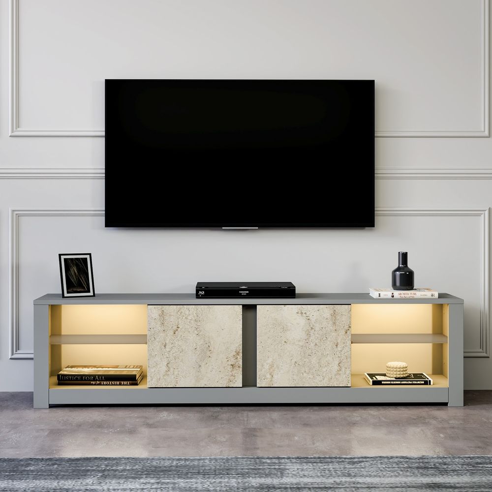 Aydos - Sivi, Travertin Sivi TV Stalak slika 2