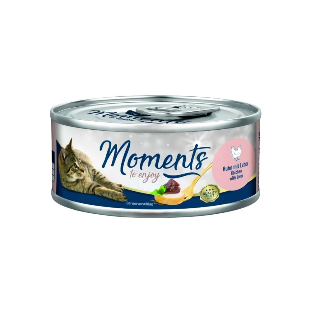 Moments Cat Adult piletina i jetra 70 g konzerva slika 1