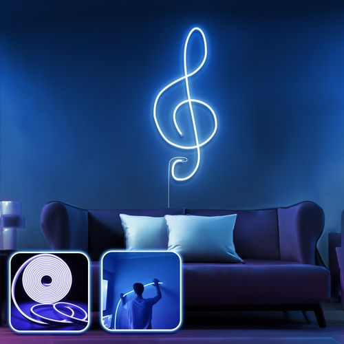 Music - Medium - Blue Blue Decorative Wall Led Lighting slika 1