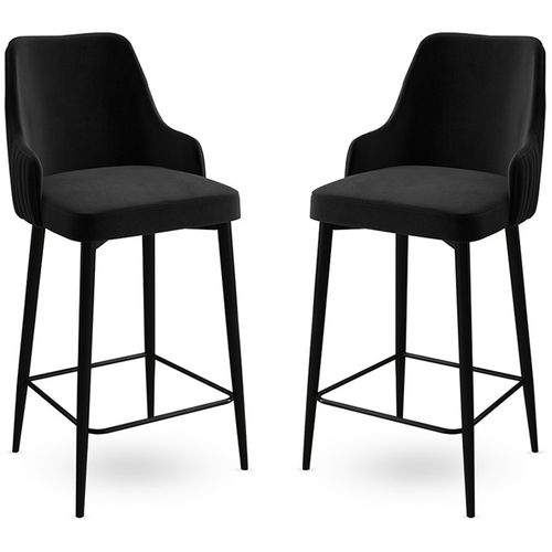 Enox - Black Black Bar Stool Set (2 Pieces) slika 1