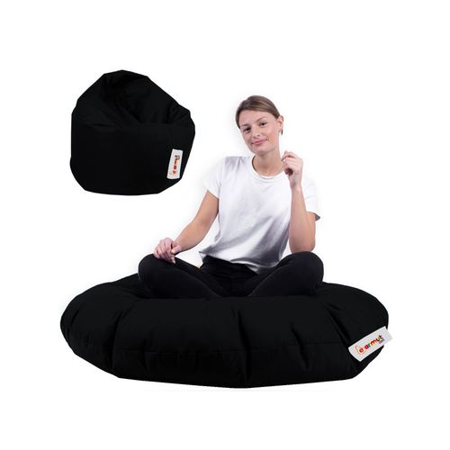 Iyzi 100 Cushion Pouf - Black Black Garden Bean Bag slika 1