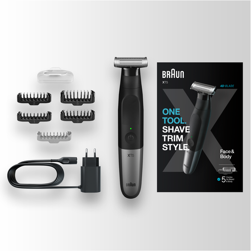 Braun XT5100 Aparat za mokro i suvo brijanje i trimer, All-in-One sa 5 nastavaka, Face&Body slika 1