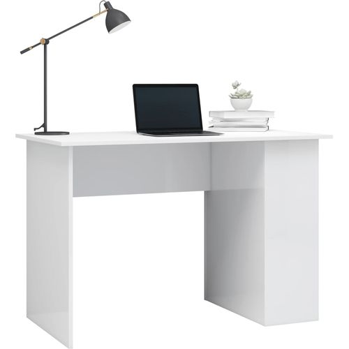 Radni stol visoki sjaj bijeli 110 x 60 x 73 cm od iverice slika 19