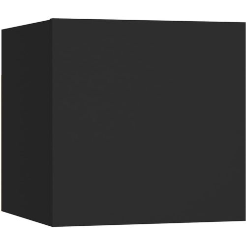 Zidni TV ormarići 8 kom crni 30,5 x 30 x 30 cm slika 7