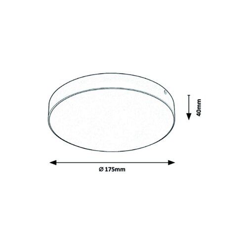 Rabalux Tartu,spoljna plafonska,LED18W,bela,okrugla slika 8
