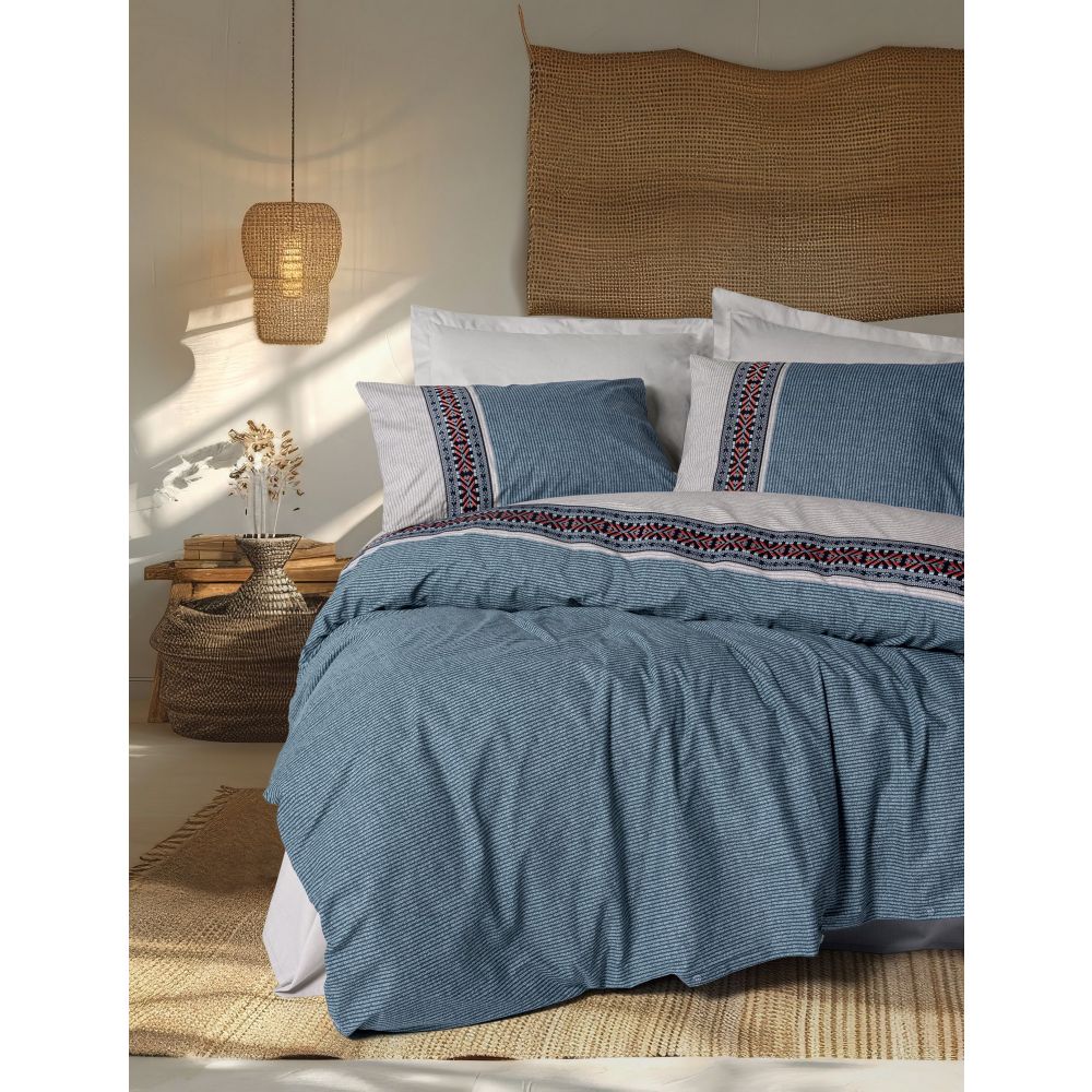 Ranforce double quilt cover set Polku, colour: grey slika 1