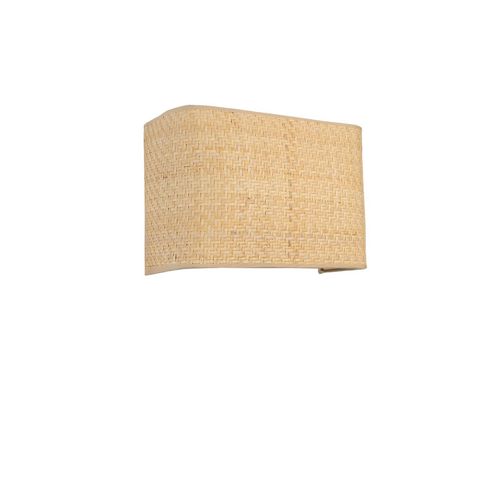 Hasır Rattan Abajurlu Dikdörtgen Aplik Beige Wall Lamp slika 2