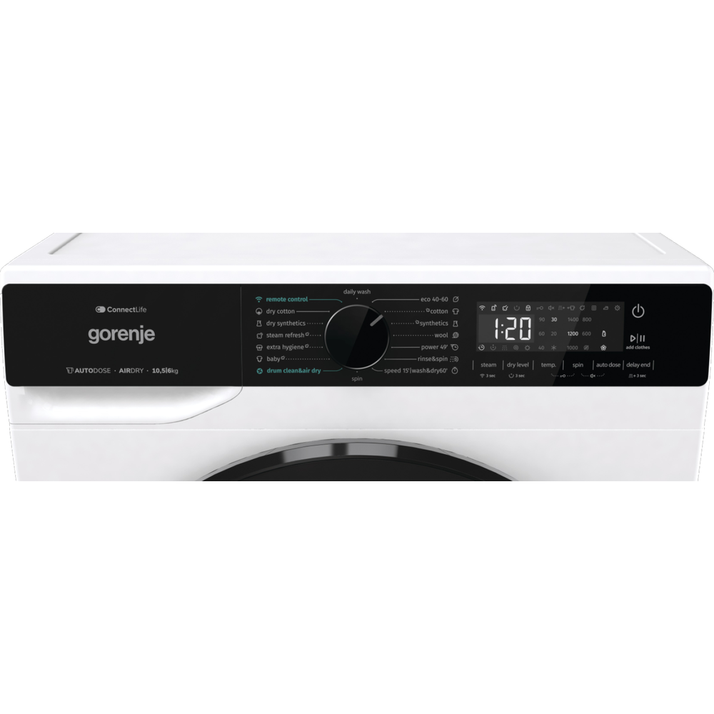 Gorenje Mašina za pranje i sušenje veša WD2PA1X64ADAAW, 10.5 kg / 6 kg slika 5