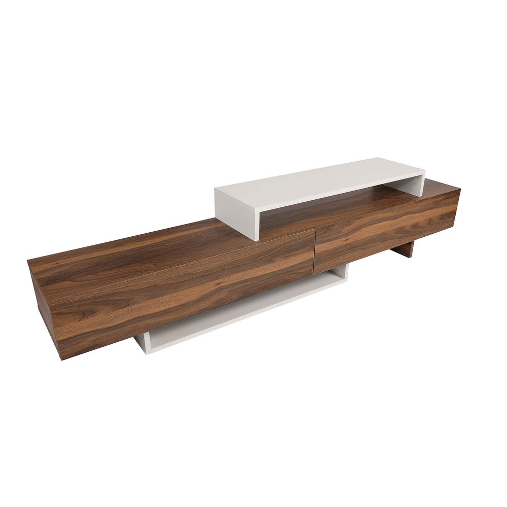 TV Komoda Nirvana - Teak, Bijela slika 9