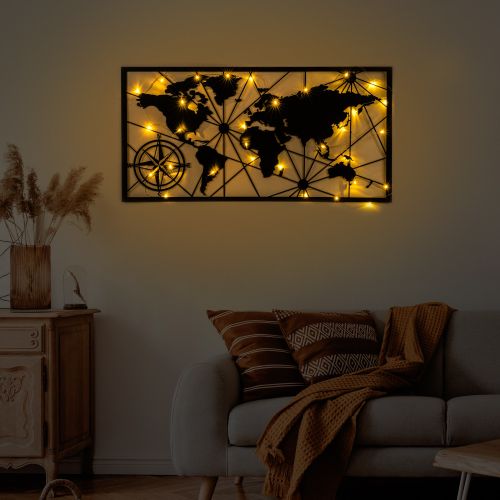 Wallity Metalna zidna dekoracija World Map Led 452 slika 4