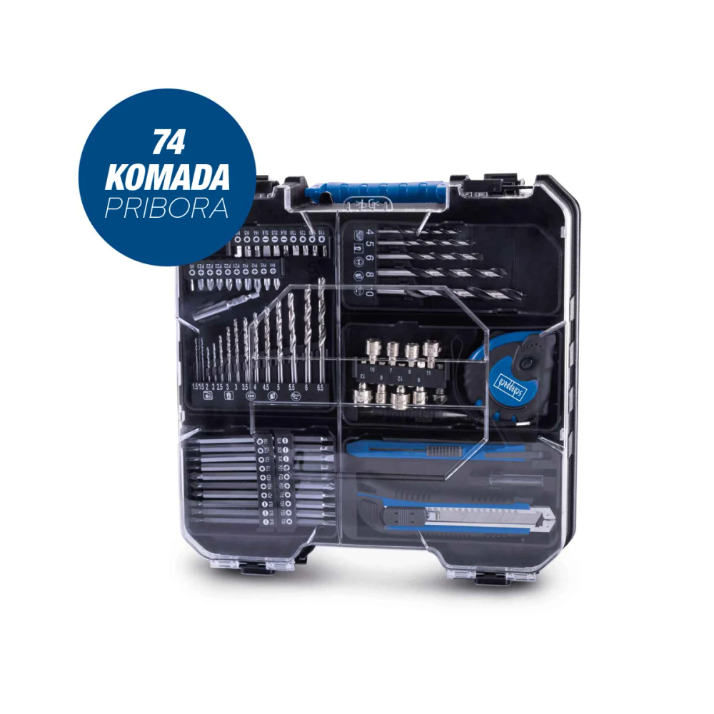 Scheppach Aku bušilica odvijač sa 74 komada pribora 20 V C-DTB74/1-X – Kit C-DTB74-1-X slika 2