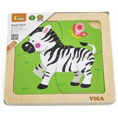 Viga Drvene puzzle zebra slika 1