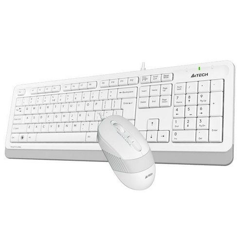 A4 Tech F1010 FSTYLER USB US bela tastatura + USB beli miš slika 3