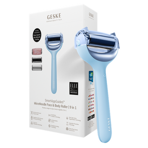 MicroNeedle Face & Body Roller GESKE| 9 in 1 , aquamarine