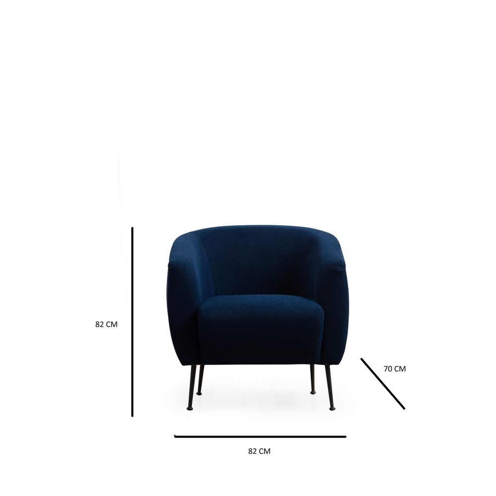 Eses Blue - Plava Fotelja Wing Blue Wing Chair slika 4