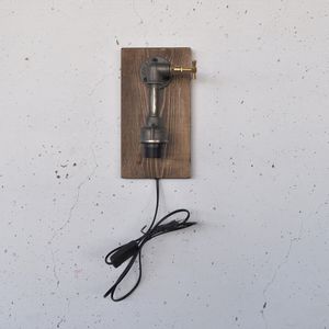 Pp173 Wooden
Black Wall Lamp