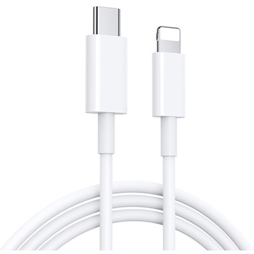 Xwave Kabl USB Tip-C za IPHONE-1M 3A,lightning aluminium,PVC beli slika 2