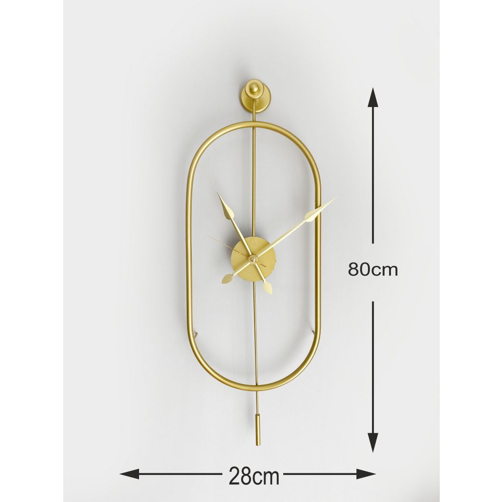 Decorative metal wall clock Mclock-00105, colour: gold slika 4