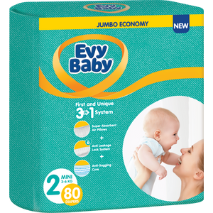 Evy Baby jednokratne pelene 3 u 1 sistem Jumbo