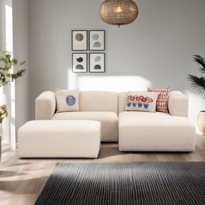 Linden Mini Right - Cream Cream Corner Sofa