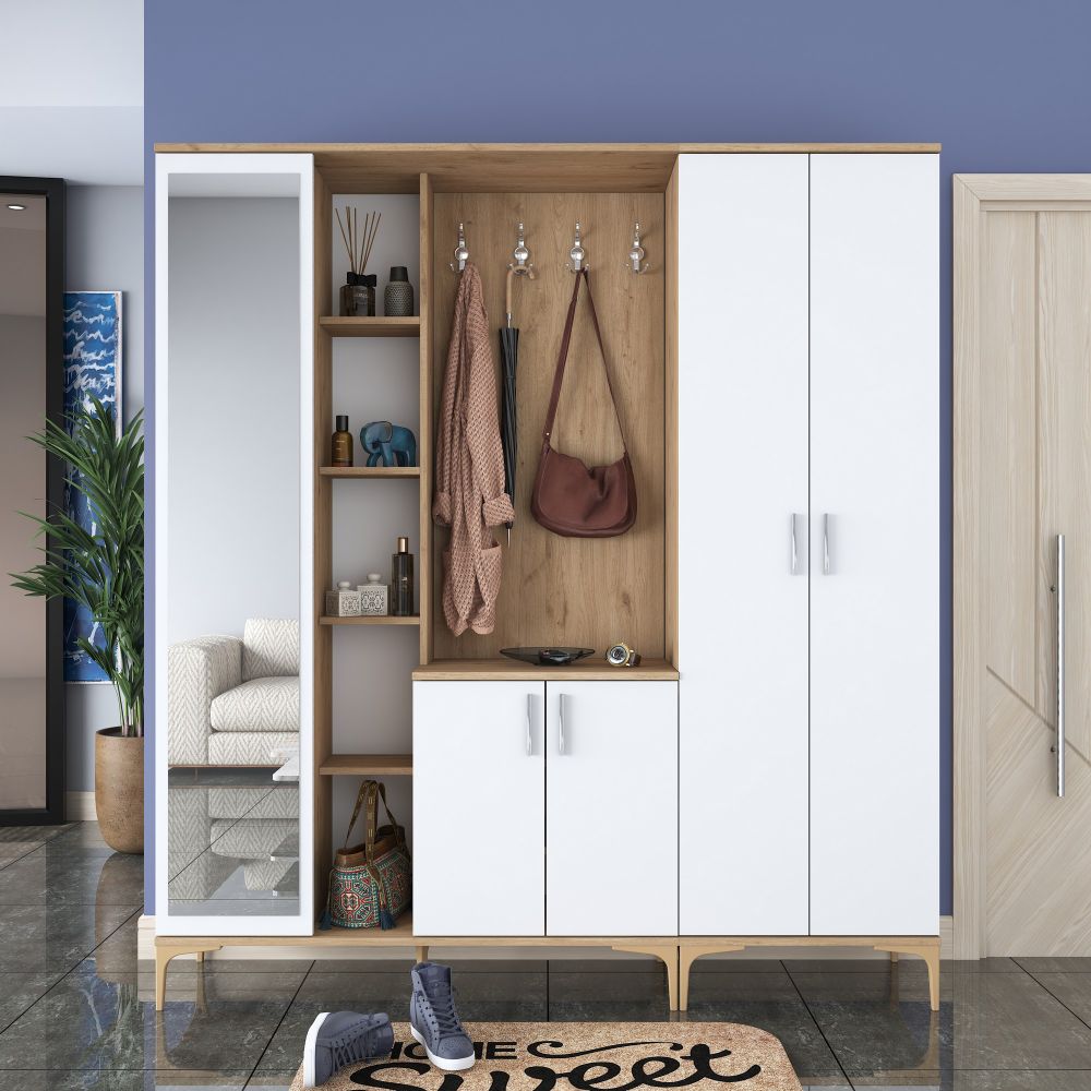 Bijeli Hodnik Ormar EA131 - 2801 Walnut slika 1