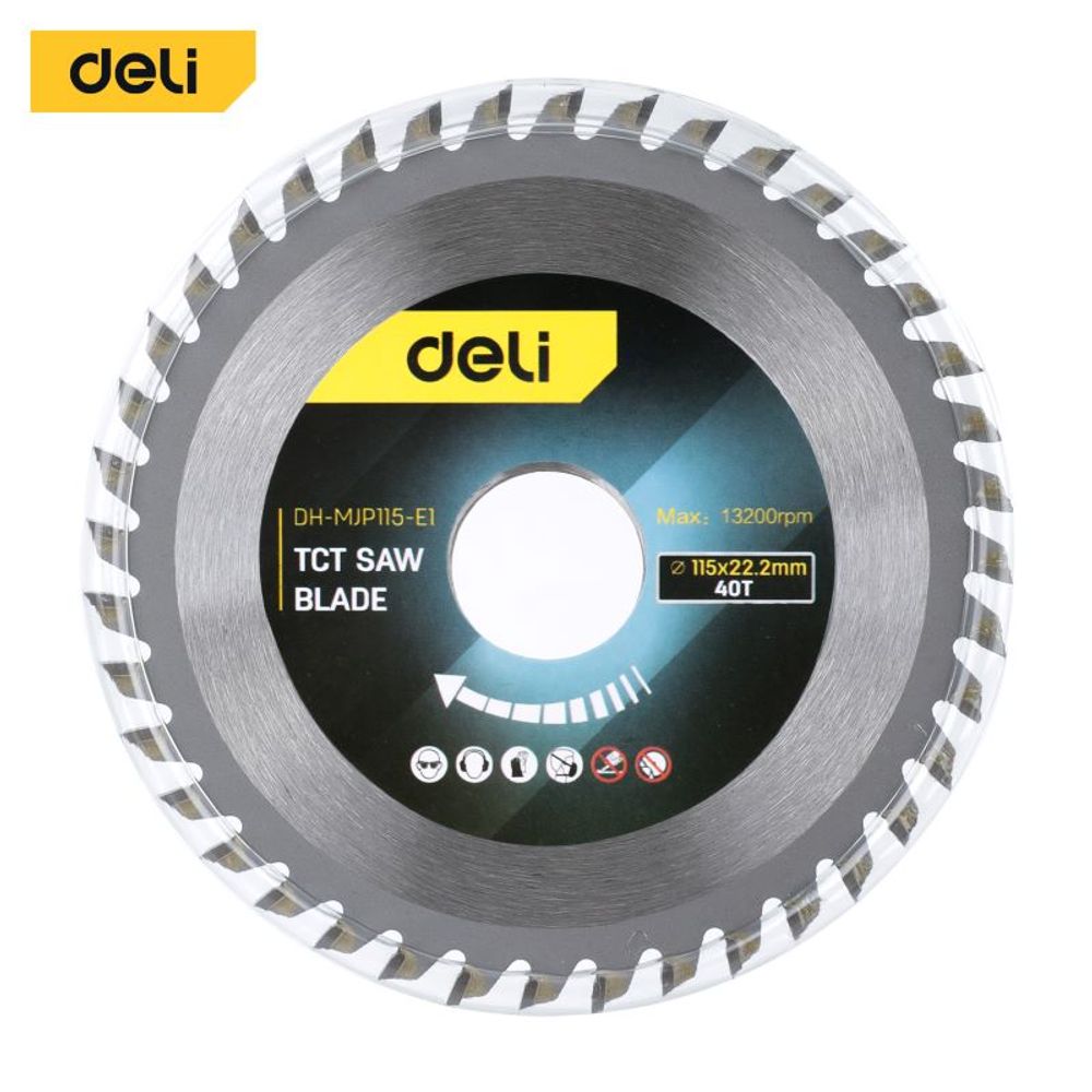 List kružne pile za drvo DELI 40Z 115X22,2mm EDH-MJP115-E1 slika 1