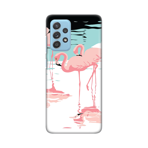 Torbica Silikonska Print za Samsung A525F/A526B/A528B Galaxy A52 4G/A52 5G/A52s 5G Pink Flamingos slika 1