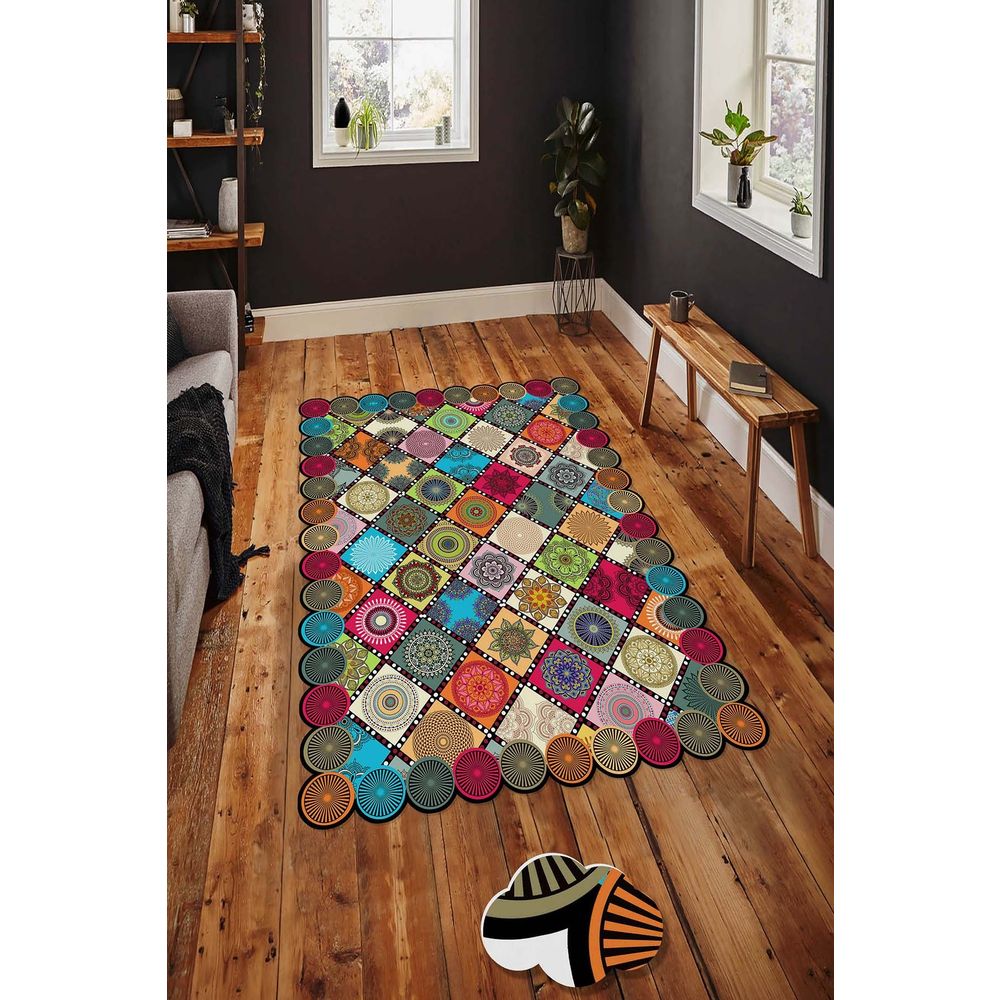 Tanki višebojni tepih sa digitalnim printom HMNT966 (60 x 100 cm) - izložbeni artikl (oštećenja ambalaža) slika 1