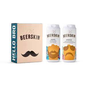 BEERSKIN HELLO BRO, Gift Set 2x440ml: 1xENERGIZING SHAMPOO & 1xCOOL UP SHOWER GEL