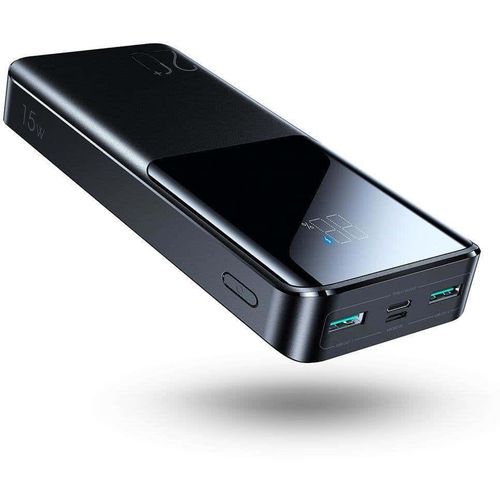 JoyRoom - Power Bank (JR-T014) - 2x USB- Type-C- Micro-USB- s velikim digitalnim zaslonom- 15W-20000mAh - crni slika 1
