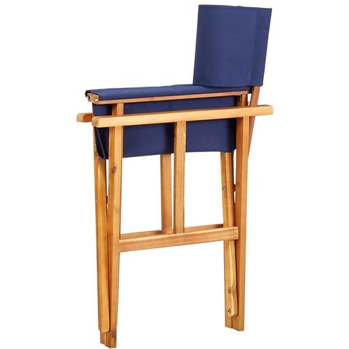 Redateljske stolice 2 kom od masivnog bagremovog drva plave slika 23