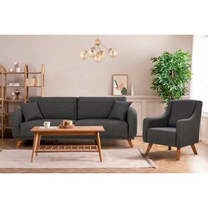 Atelier Del Sofa Garnitura s kaučem, Hera Set - Anthracite