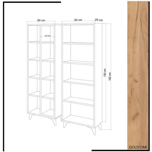 Potenza Oak
White Bookshelf slika 4