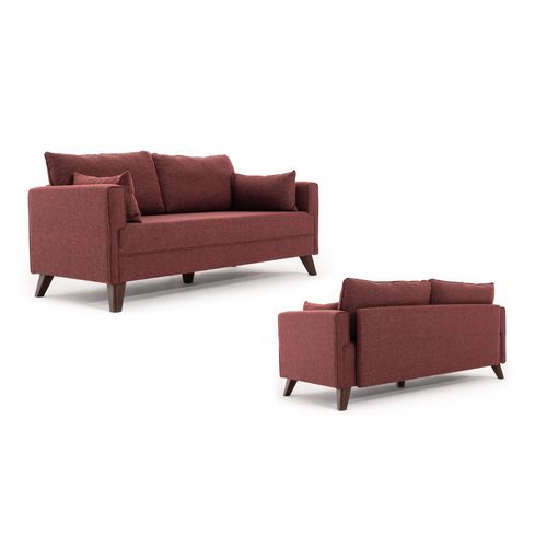 Atelier Del Sofa Bella Sofa Bed - Claret Red Claret Red 3-Seat Sofa-Bed slika 6