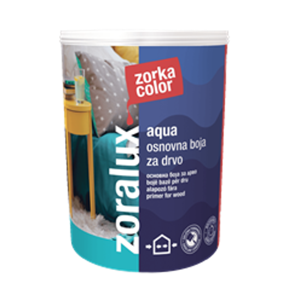 Zoralux Aqua Osn.Boja Za Drvo 0.65 L Bijela slika 1