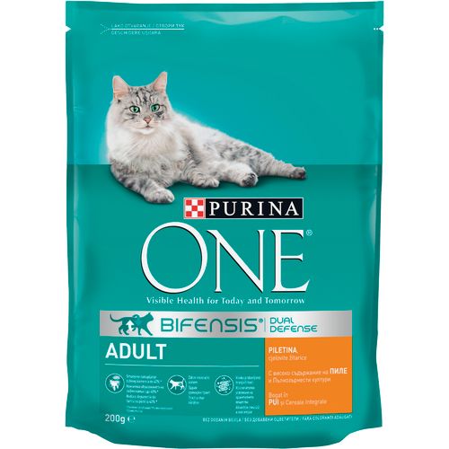 PURINA ONE adult Chicken, potpuna suha hrana za mačke bogata piletinom i žitaricama, 200 g slika 1