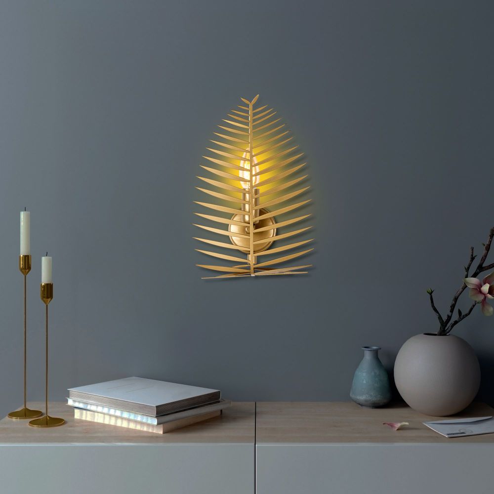 Zidna Lampa Leaf - 15322, boje: Zlato slika 1