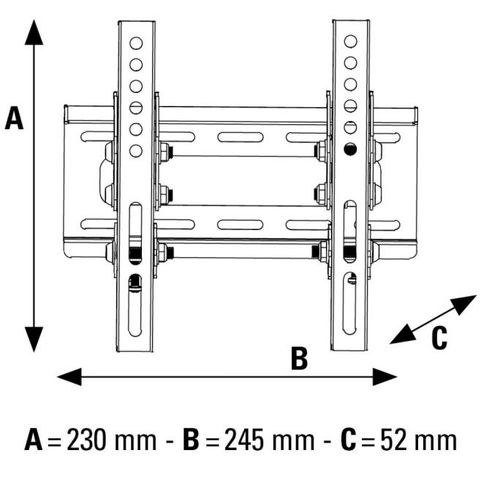 LCD nosač, Tilt, 10"-46", 15 stepeni, crni VESA 200x200 slika 4