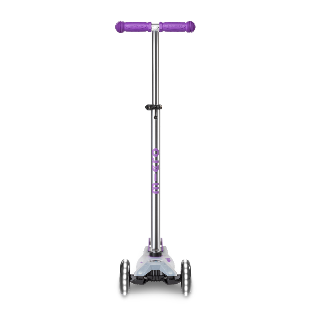 Micro Romobil Maxi Deluxe Flux LED, Ljubičasti slika 2
