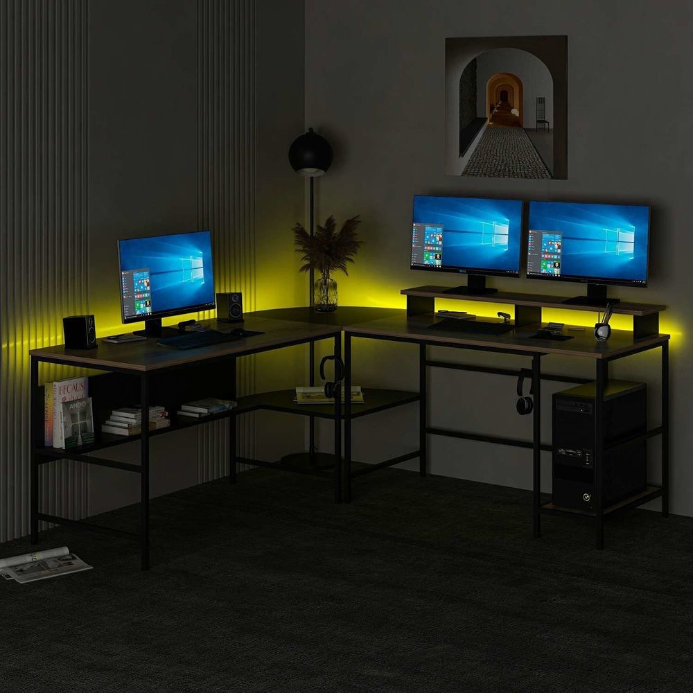 Greta RGB - Crni Radni Sto slika 8
