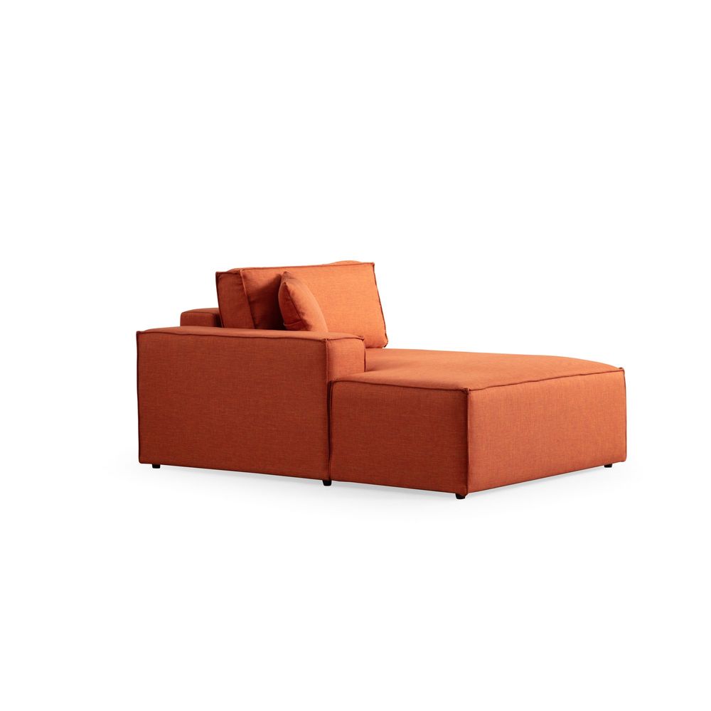 Pırlo Kutni Sofa na Razvlačenje - Narandžasti slika 9