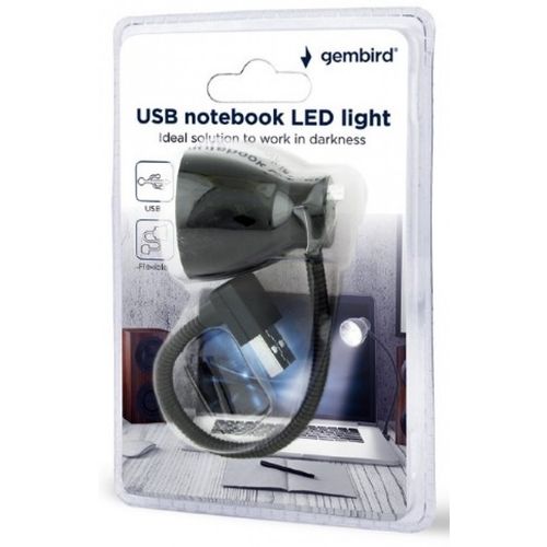 NL-02 Gembird USB notebook LED light, black slika 4