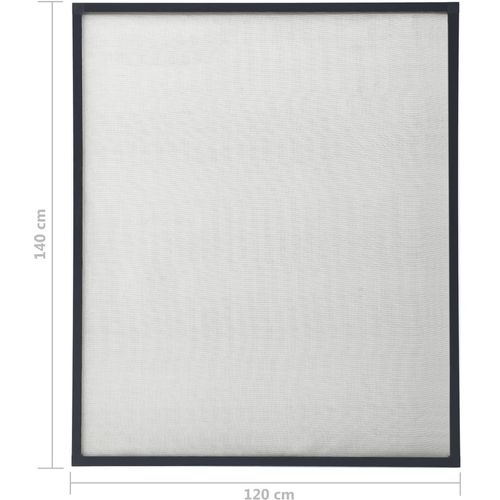 Zaslon protiv insekata za prozore antracit 120 x 140 cm slika 9